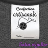 Satin Sewing Label - Fiber content to add -  Confection artisanale