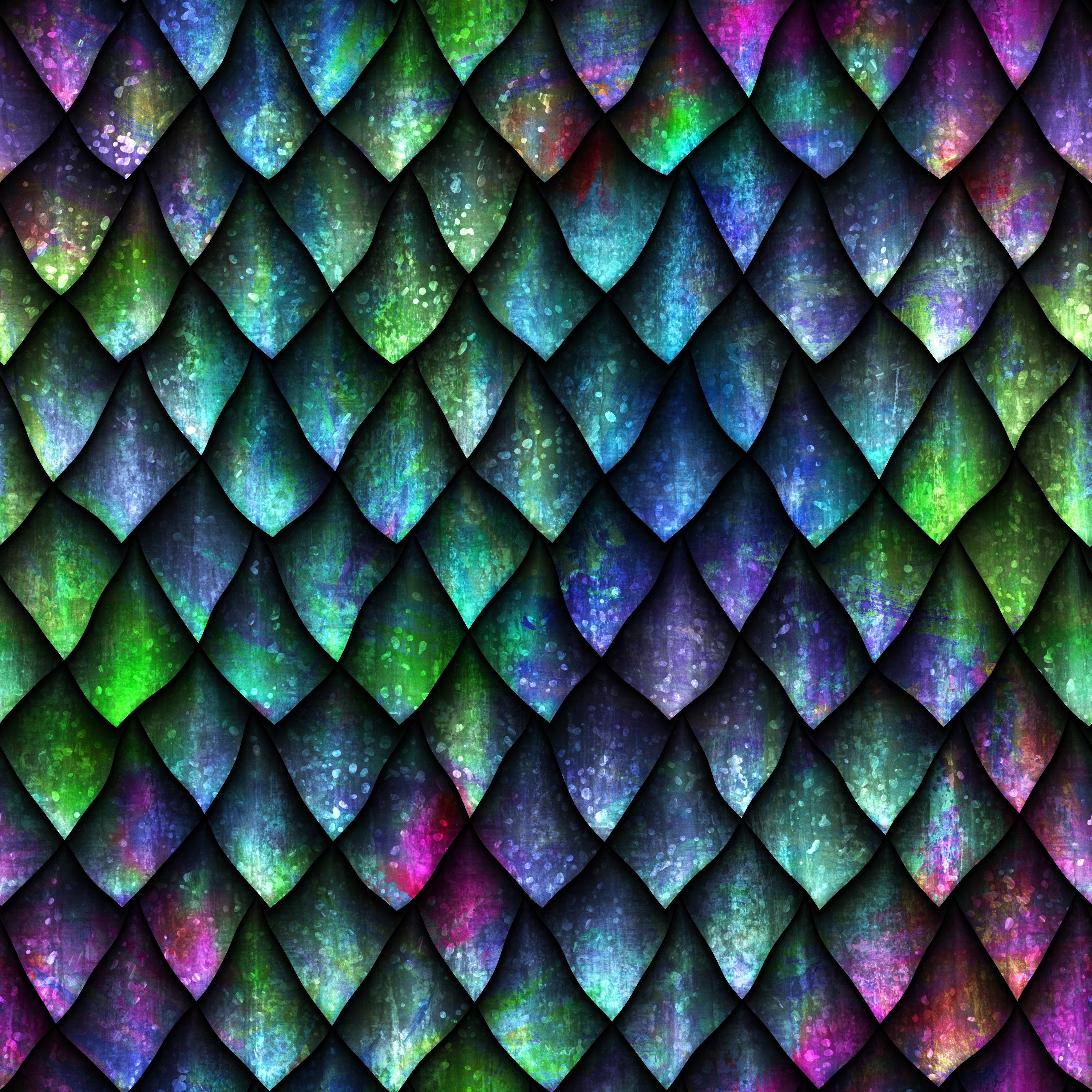 Dragon Scales Pastel One Size Jersey Knit Angry Ballerina Fabrics