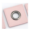 Sew-on patch with grommet -  Pastel Pink (gunmetal) - Pack of 2