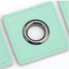 Sew-on patch with grommet -  Pastel Green (gunmetal) - Pack of 2