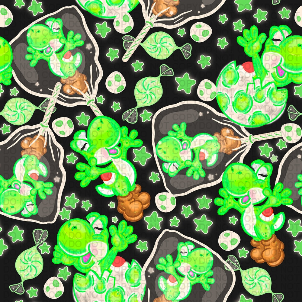 Lollipop Dino - Regular Scale Jersey Knit Prints