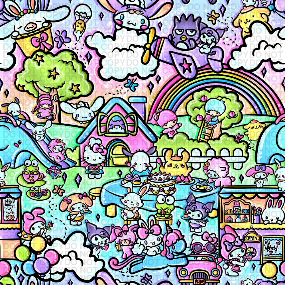 Kitty And Friends - Regular Scale Jersey Knit Prints