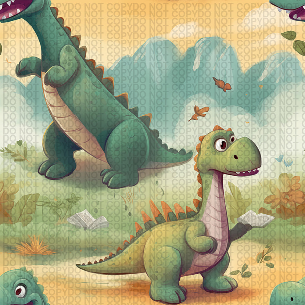 Bibliosaurus - Regular Scale Jersey Knit Prints