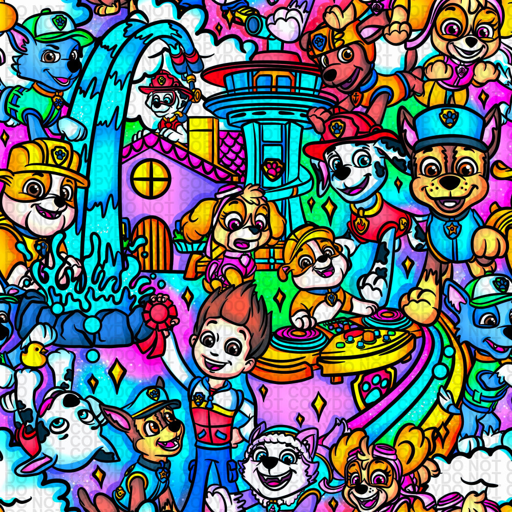 Pre-Order - Puppy Squad Scene Size Jersey Knit Pre-Order