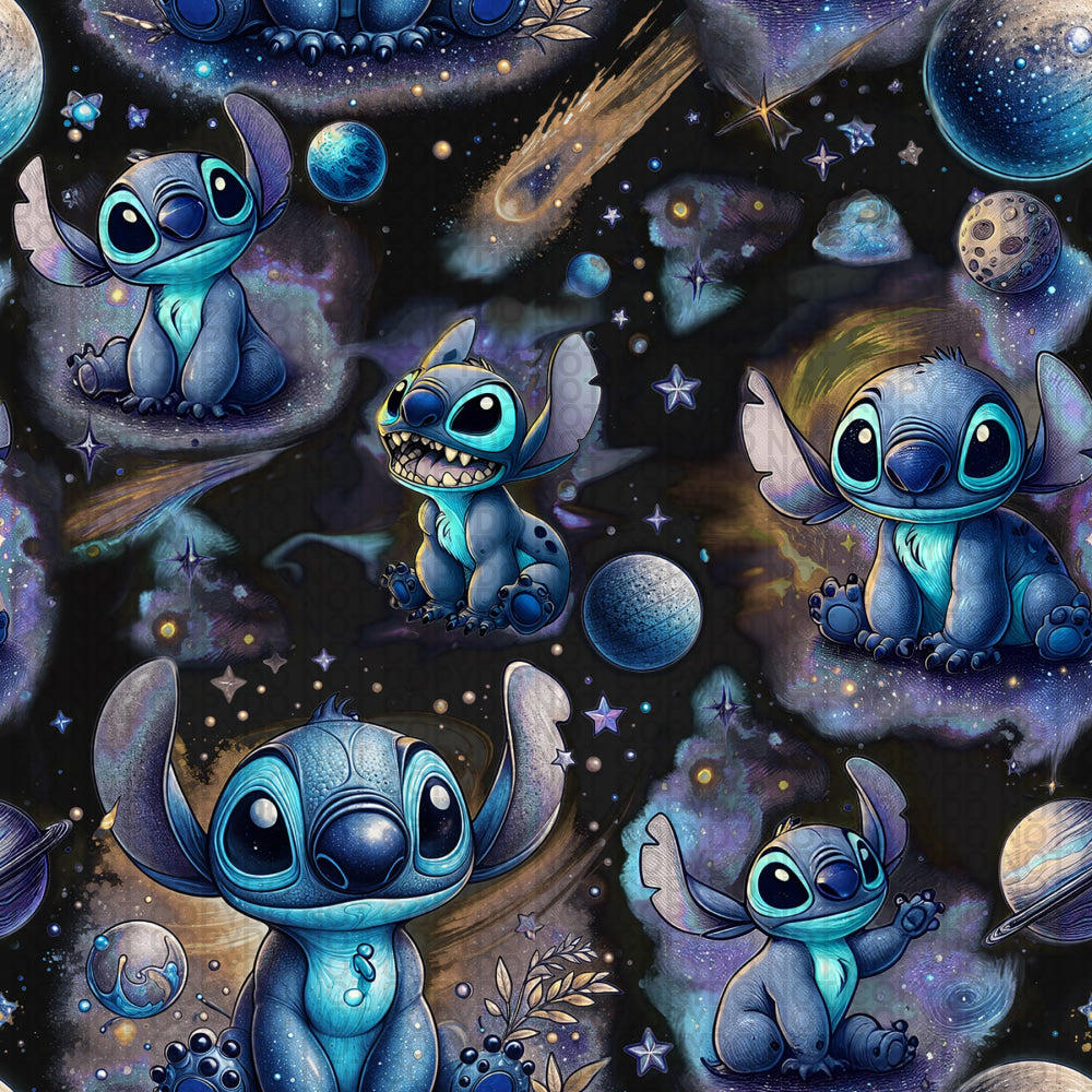 Little Alien In The Galaxy - Dark Regular Scale Jersey Knit New