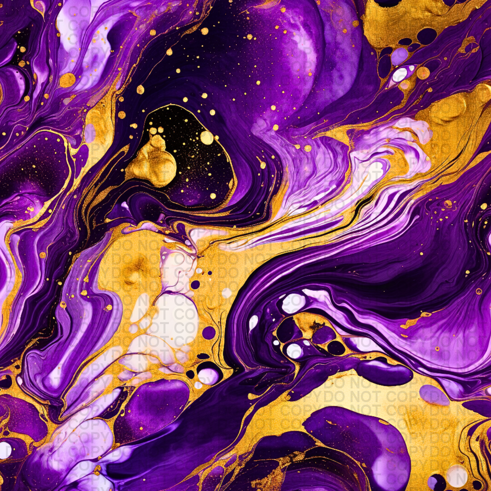 Agate - Purple And Gold One Size Jersey Knit Prints