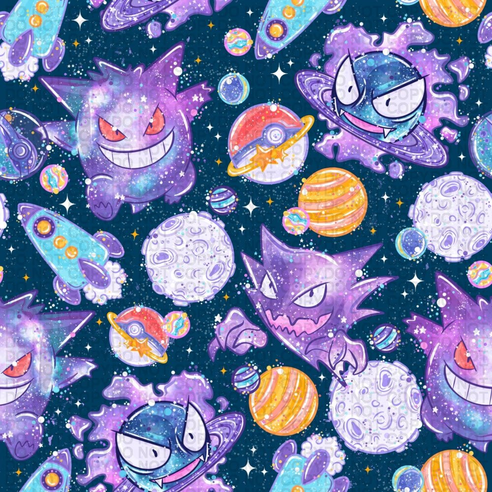 Pocket Monster - Galaxy Ghost Regular Scale Jersey Knit Prints