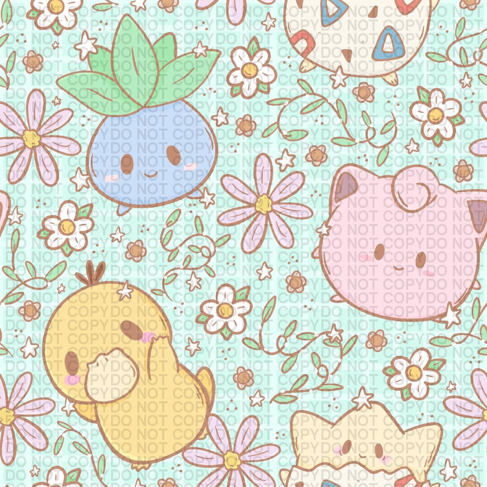 Pocket Monster Cuties - Regular Scale Jersey Knit Prints