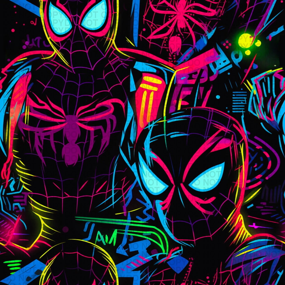 Neon Spider - Large Scale Jersey Knit Prints