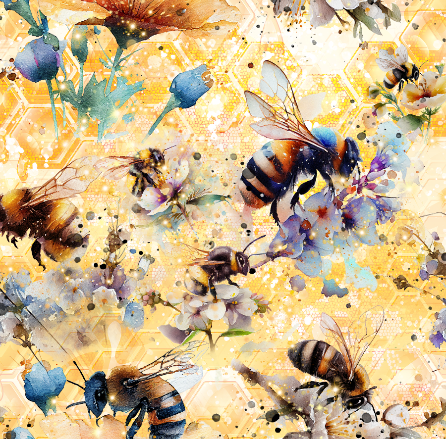 Bees - Regular Scale - Jersey Knit – Angry Ballerina Fabrics