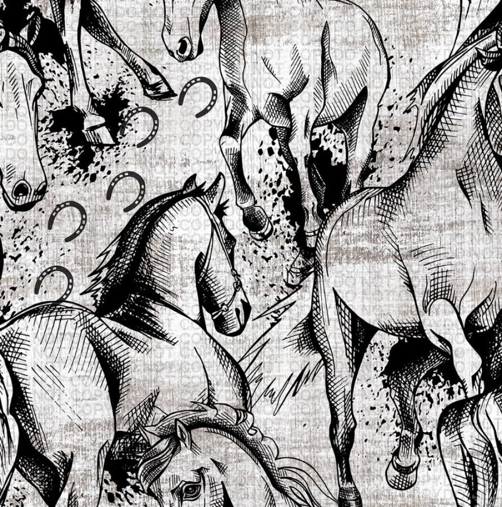 Horses - Large Scale Jersey Knit Prints