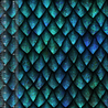 Dragon Scales - Blue and Turquoise - One Size - Jersey Knit