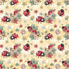 Little Ladybug - Flowers on Yellow  - 220 gsm Jersey Knit