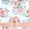 Teatime Sloth Cuties (large scale) - Jersey Knit