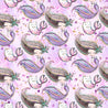 Mermaids - on Pink -Jersey Knit