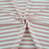 White and Old Pink Stripes - Jersey Knit