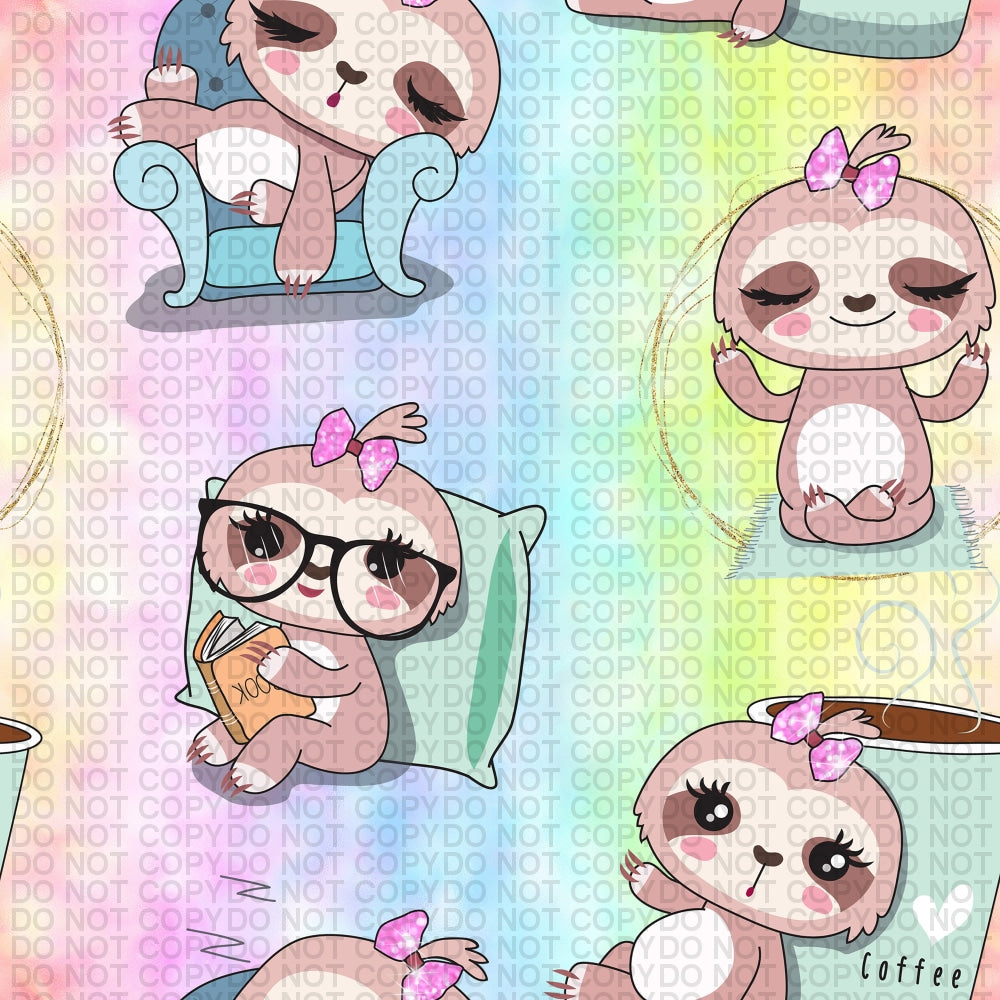 Every Day Sloth Cuties - Large Scale Jersey Knit Prints