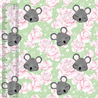 Pretty Koala - Green Flowers - Jersey Knit