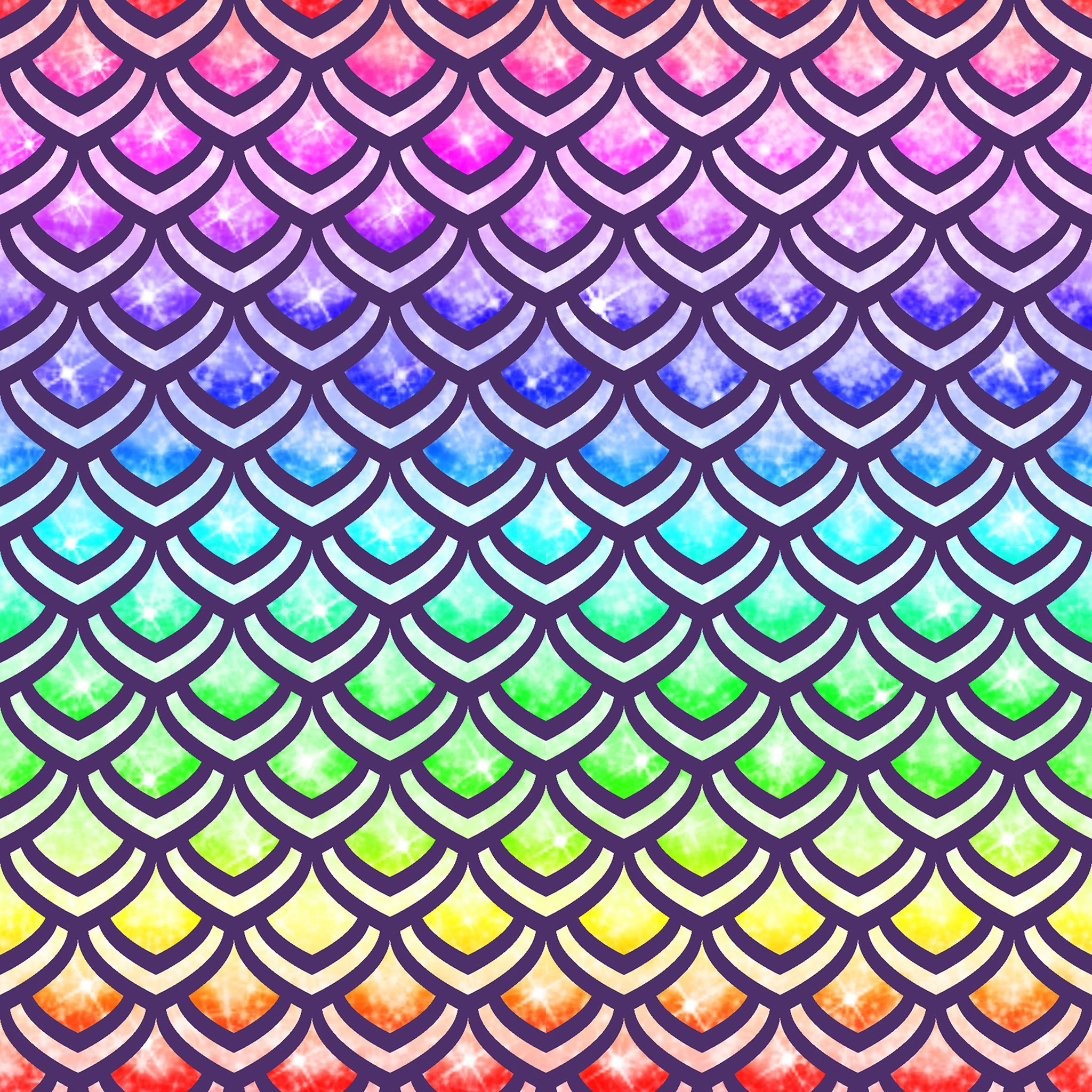 Rainbow Mermaid Scales - Small Scale - Jersey Knit – Angry Ballerina ...