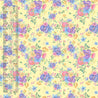 Floral - Pastel Flowers on Yellow - 220 gsm Jersey Knit