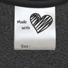 Satin Sewing Label - Size to add - Made with ❤