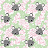 Pretty Koala - Green Flowers - Jersey Knit