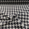 Houndstooth - Small Scale on Heather Gray  - Jersey Knit