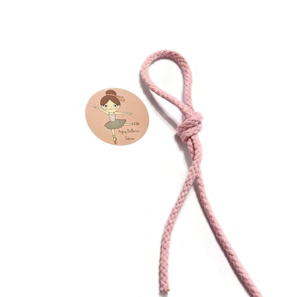 7mm Round Drawstring Cord - Bright Pink