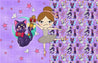 Cat Galaxy On Purple - Kids Blanket