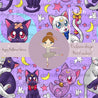 Sailor Cat on Purple - Jersey Knit *Exclusive Design*