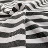 White and Charcoal Stripes - Jersey Knit