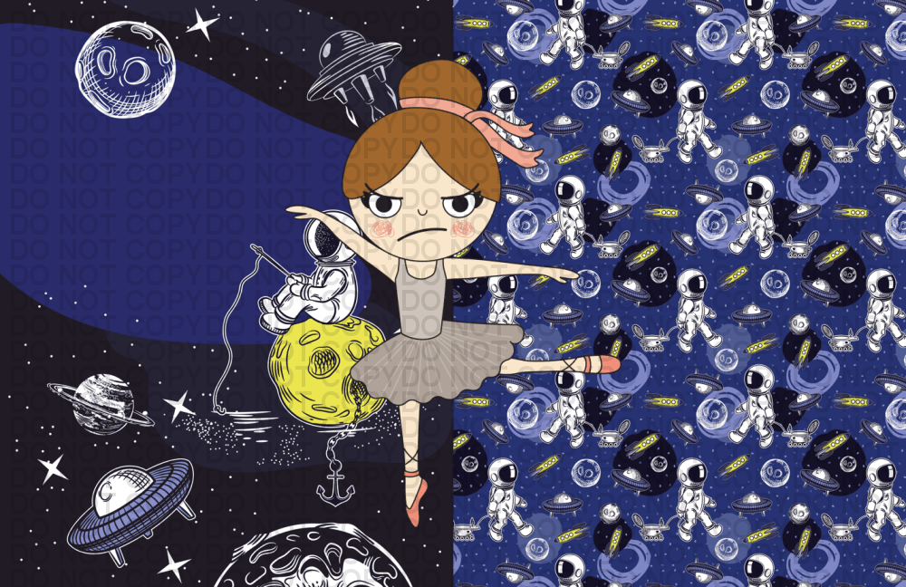 Space Gone Fishing - Kids Blanket
