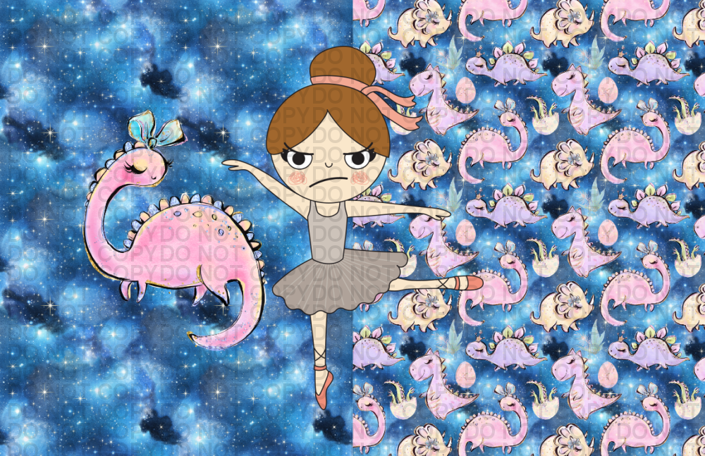 Dino On Blue - Kids Blanket