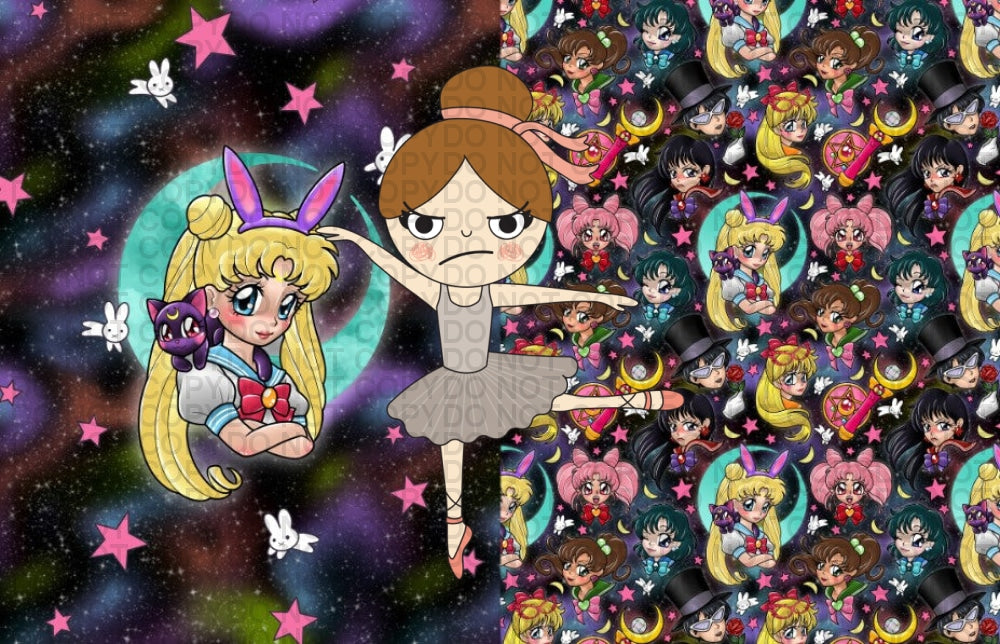Galaxy Girls On Black - Kids Blanket