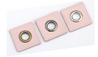 Sew-on patch with grommet -  Pastel Pink (bronze) - Pack of 2