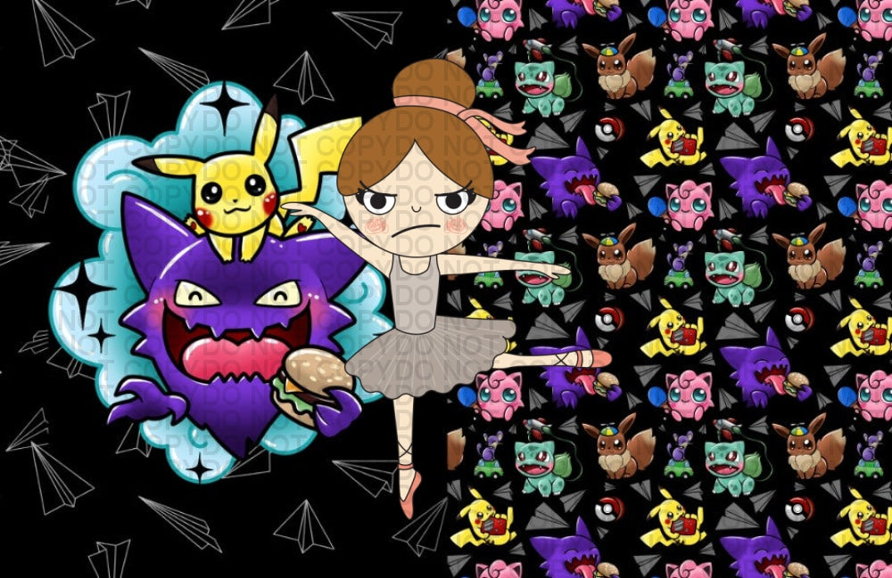 Pocket Monster Toys Black - Kids Blanket