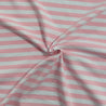White and Bright Pink Stripes - Jersey Knit